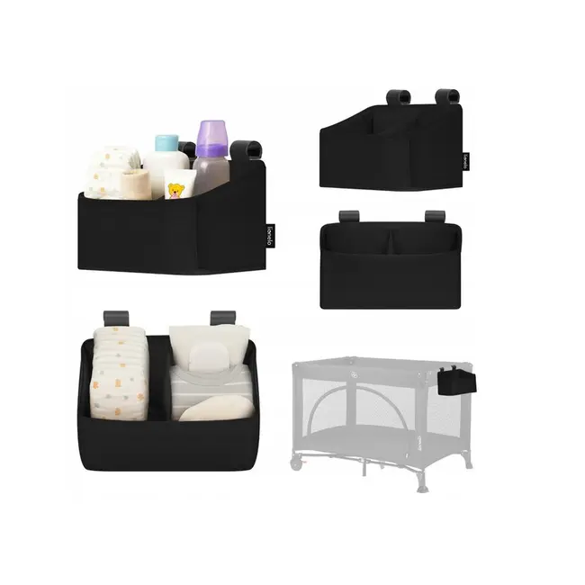 Organizator multifunctional, Lionelo, Sidepocket S, 26x12x15 cm, 2 compartimente, Universal, Constructie ranforsata, Negru BYNLO-SIDEPOCKET_SMALL_BLACK