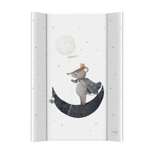 Saltea de infasat, Ceba Baby, Moale, 70 x 50 cm, Suprafata impermeabila, Pentru comode de infasat sau suprafete plane, Fara ftalati, 0 luni+, Cosmic Mouse BYNAGS-102-000-814