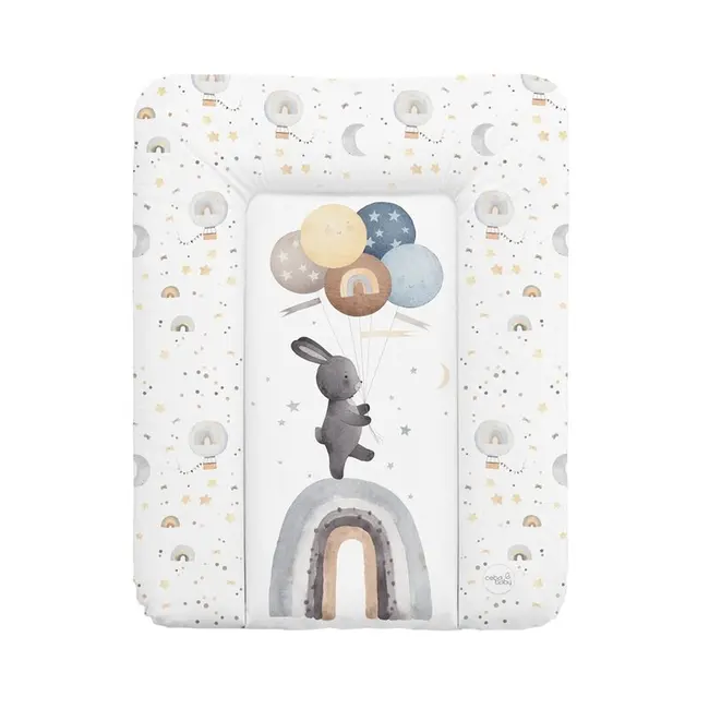Saltea de infasat, Ceba Baby, Moale, 70 x 50 cm, Suprafata impermeabila, Pentru comode de infasat sau suprafete plane, Fara ftalati, 0 luni+, Rainbow Walk BYNAGS-143-000-817