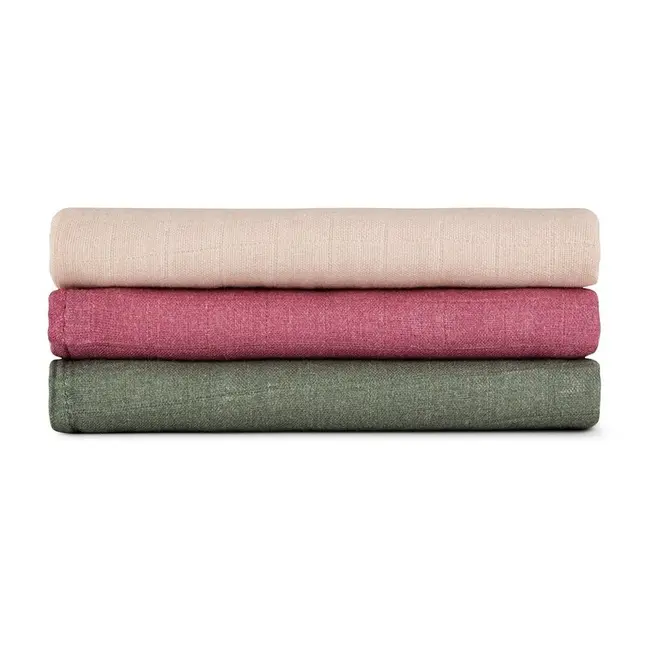 Set 3 scutece, Petite&Mars, Moussy, Din muselina de bambus, Hipoalergenice, 68 x 68 cm, Certificate Oeko Tex Standard 100, Botanic Tones BYN415369