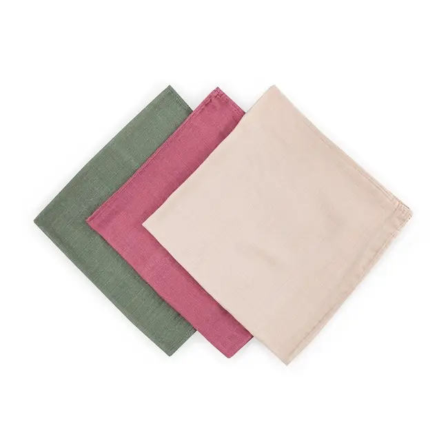 Set 3 scutece, Petite&Mars, Moussy, Din muselina de bambus, Hipoalergenice, 68 x 68 cm, Certificate Oeko Tex Standard 100, Botanic Tones BYN415369