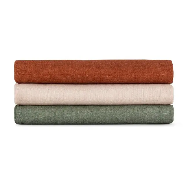 Set 3 scutece, Petite&Mars, Moussy, Din muselina de bambus, Hipoalergenice, 68 x 68 cm, Certificate Oeko Tex Standard 100, Earth Tones BYN415370