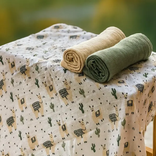 Set 3 scutece, Petite&Mars, Moussy, Din muselina de bambus, Hipoalergenice, 68 x 68 cm, Certificate Oeko Tex Standard 100, Forest Fox BYN415366