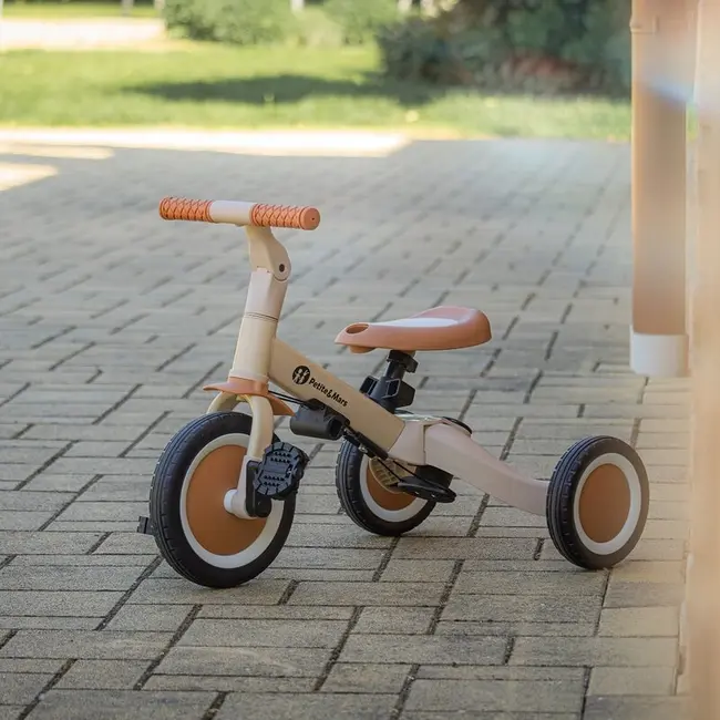 Tricicleta, Petite&Mars, Turbo, Editie limitata, 5 in 1, Multifunctionala, Vehicul de impins, Bicicleta cu/fara pedale, Cu maner de ghidaj, Detasabil, Roti din cauciuc, Pana la 25 kg, 1.5-5 ani, City Beat BYN613481