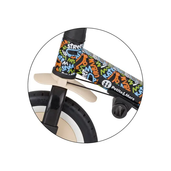 Tricicleta, Petite&Mars, Turbo, Editie limitata, 5 in 1, Multifunctionala, Vehicul de impins, Bicicleta cu/fara pedale, Cu maner de ghidaj, Detasabil, Roti din cauciuc, Pana la 25 kg, 1.5-5 ani, City Beat BYN613481