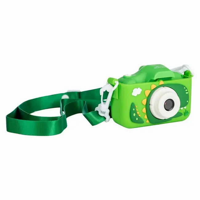 Aparat foto digital pentru copii, Free2Play, Cu functie selfie, Cadre distractive, Cu 6 filtre, Dino BYN86915