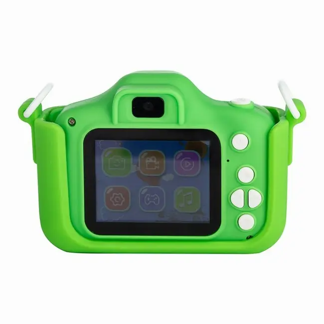 Aparat foto digital pentru copii, Free2Play, Cu functie selfie, Cadre distractive, Cu 6 filtre, Dino BYN86915