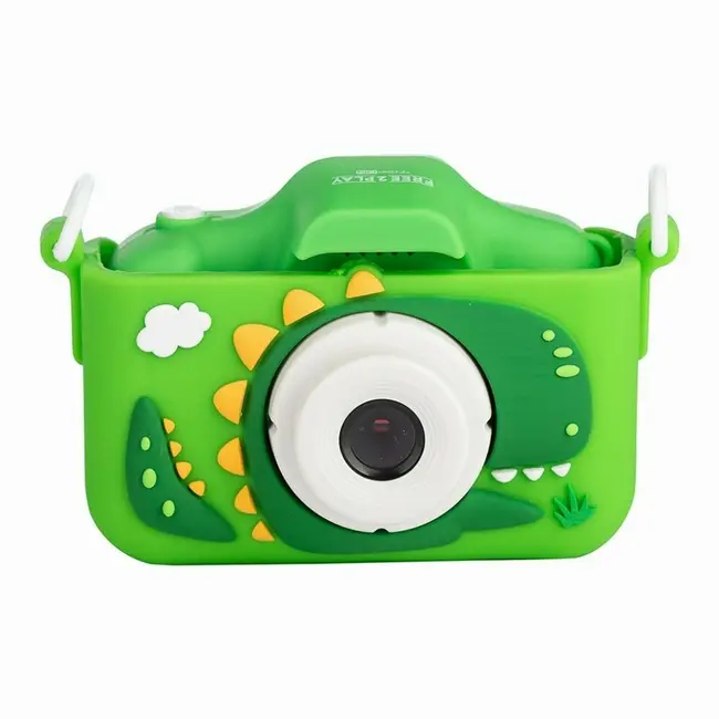 Aparat foto digital pentru copii, Free2Play, Cu functie selfie, Cadre distractive, Cu 6 filtre, Dino BYN86915