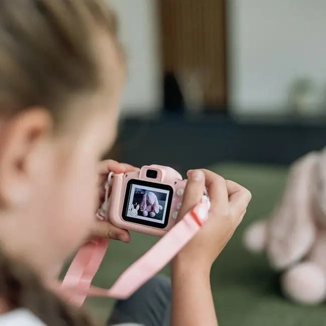 Aparat foto digital pentru copii, Free2Play, Cu functie selfie, Cadre distractive, Cu 6 filtre, Unicorn BYN86908