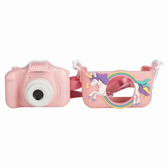 Aparat foto digital pentru copii, Free2Play, Cu functie selfie, Cadre distractive, Cu 6 filtre, Unicorn BYN86908