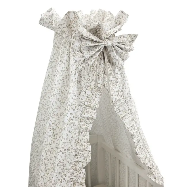 Baldachin, MimiNu, Premium, Pentru patut, Cu funda si volanas, 210x145 cm, Material certificat Oeko Tex Standard 100, Meadow BYN6426972031226