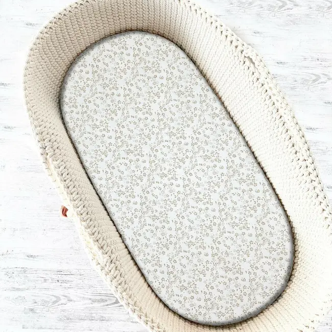 Cearceaf cu elastic, MimiNu, Premium, Pentru landou, carucior si cosulet, Dimensiune 80x35 cm, Din bumbac certificat Oeko Tex Standard 100, Meadow BYN6426972031301