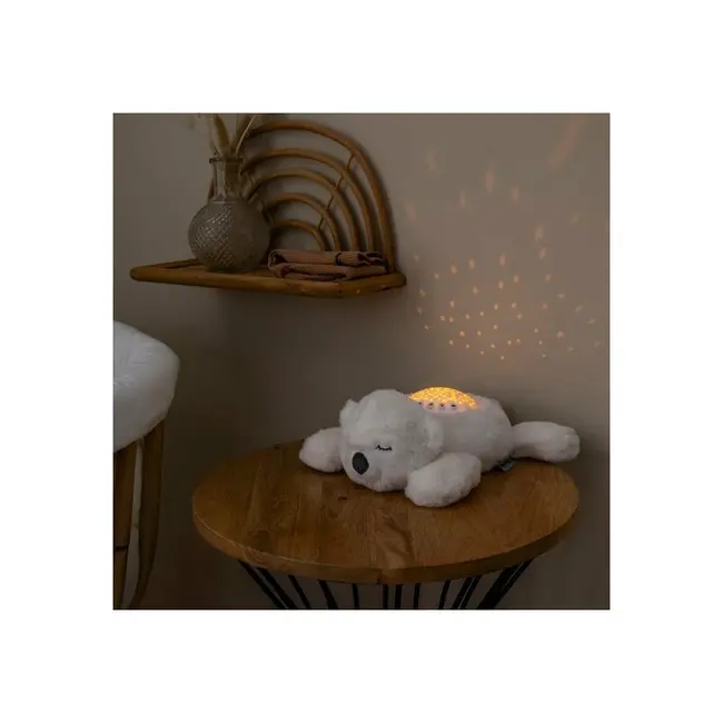 Lampa de veghe, Nattou, Cu proiectii, melodii si sunete albe, Leduri care nu se incalzesc, Volum reglabil, Functie temporizator, Plusul se poate spala, 22x25x9 cm, Iepuras, Bej BYN875622