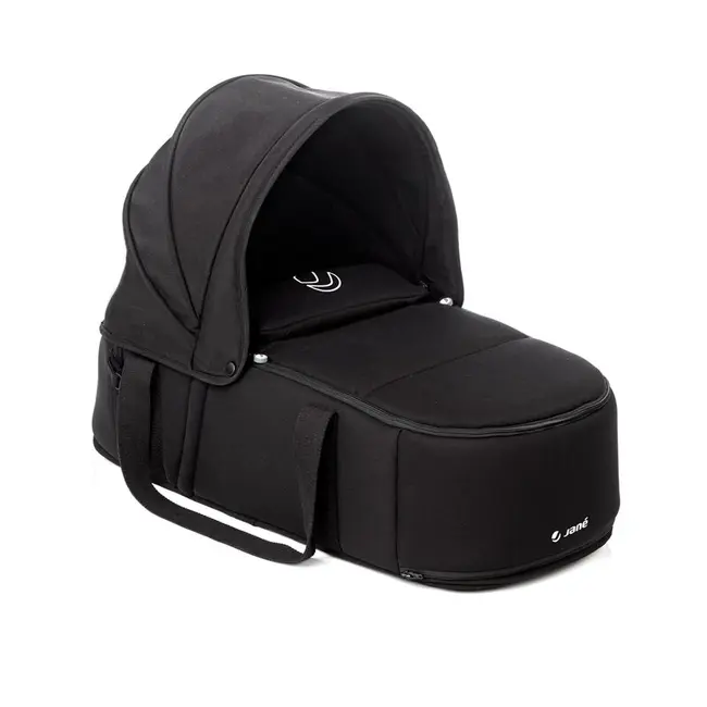 Landou portabil, Jane, Montare in carucior, Cu manere, Cu salteluta 95% materiale reciclate cu protectie UPF50, 67x29.5x43 cm, 0-9 Kg, Coal BYN8420421092149