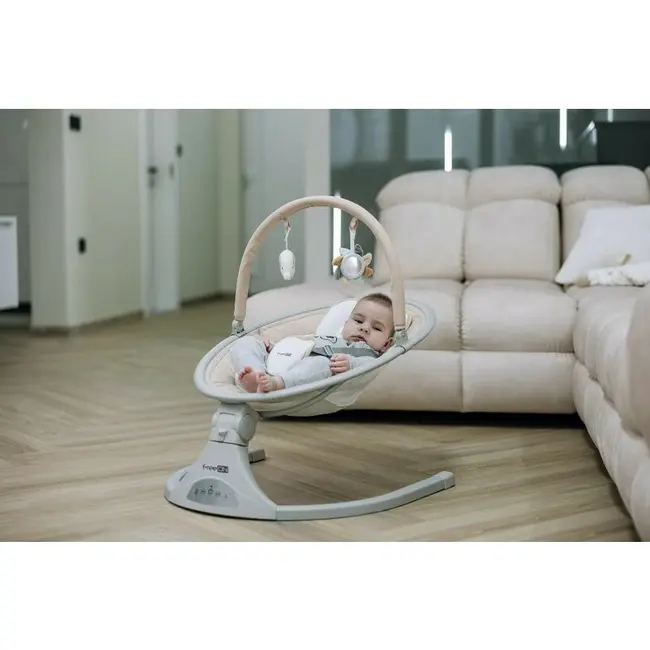 Leagan balansoar, FreeOn, Elite, Cu 12 melodii, 5 viteze de balansare si 3 pozitii de reglare a spatarului, Beige BYN84904