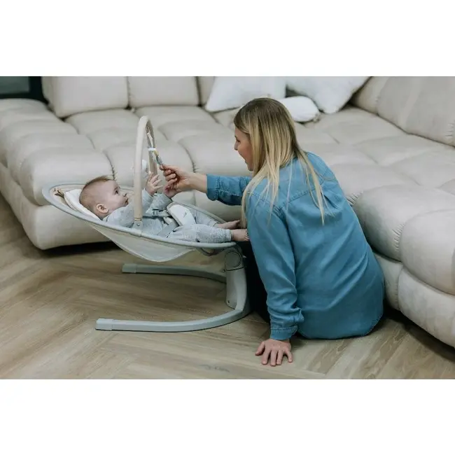 Leagan balansoar, FreeOn, Elite, Cu 12 melodii, 5 viteze de balansare si 3 pozitii de reglare a spatarului, Beige BYN84904