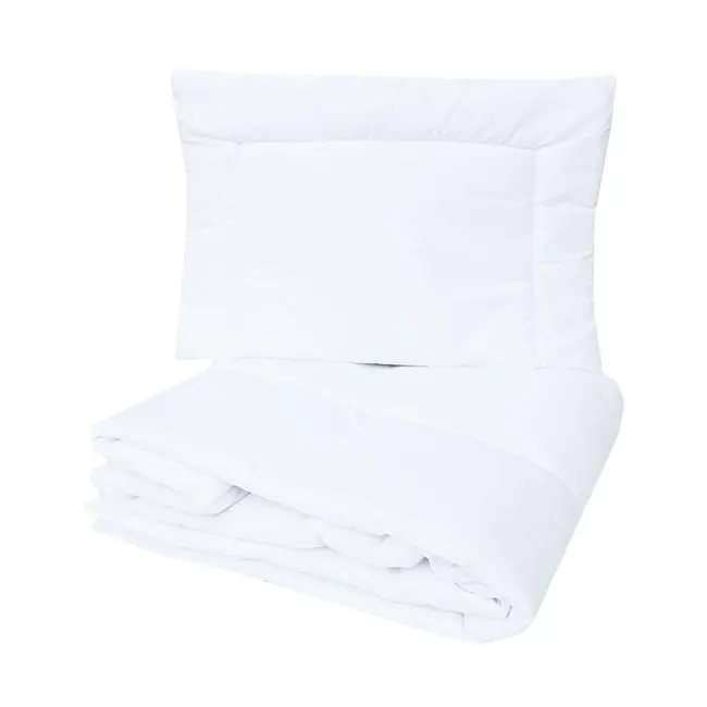 Lenjerie patut cu 6 piese, MimiNu, Pentru patut 120x60 cm, Cu volanase, Cu pilota si perna, Cu doua aparatori laterale, Din bumbac certificat Oeko Tex Standard 100, Colectia Royal, Blue BYN6426972030854