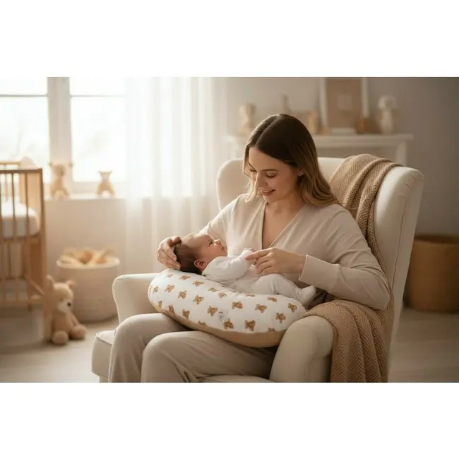 Perna alaptare, Bubaba, Cu doua fete, 70x60x18 cm, Teddys BYN87257