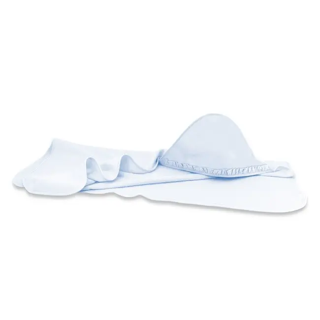 Prosop cu gluga, MimiNu, Mare, Cu volanas, Dimensiune 100x100 cm, Din bumbac si thermo fleece, Materiale certificate Oeko Tex Standard 100, Colectia Royal, Blue BYN6426972030908