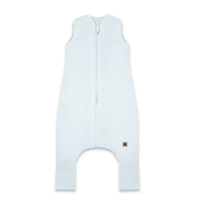 Sac de dormit, MimiNu, Premium, Cu picioruse, De iarna, Din bumbac interlock certificat Oeko Tex Standard 100, Cu fermoar, 1 - 2.5 ani, S, Soft Blue BYN6426972031141