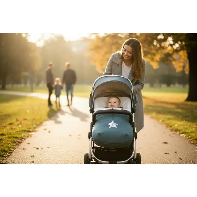 Sac de iarna, Jane, Nest, Pentru carucior, Universal, 95 x 46 cm, Material interior din fleece, Seal BYN8420421089491