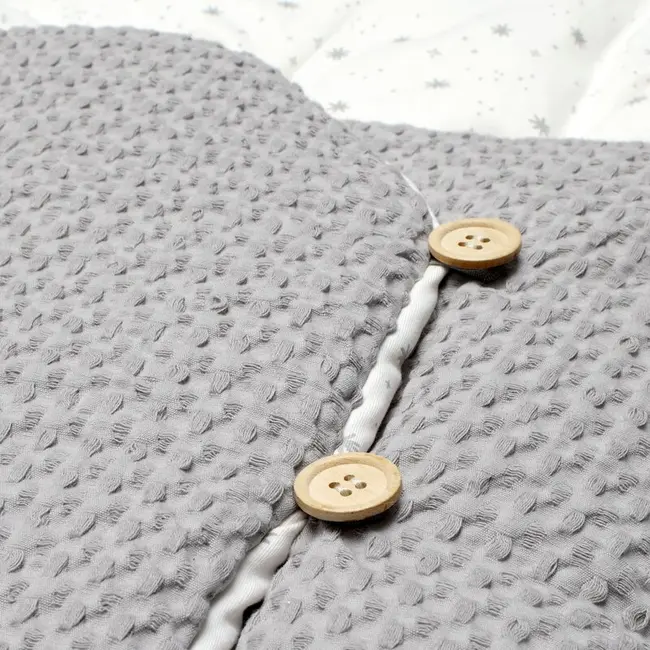 Sac de iarna cu gluga, Jane, Mims Plus, Pentru carucior si scoica auto, 88 x 43 cm, Inchidere cu nasturi si fermoar, Dim Grey BYN8420421079294