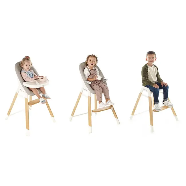 Scaun de masa evolutiv Woody, Jane, De la 6 luni la 8 ani, Din lemn, Husa lavabila, Conform cu EN 14988:2017 + A1:2020 si EN 17191:2021, Botanic BYN8420421089651