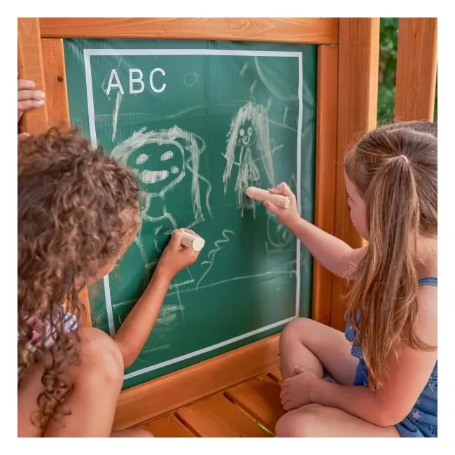 Spatiu de joaca din lemn de cedru kidkraft ridgeview deluxe clubhouse, complet echipat, pentru 9 copii - okekkf270855e
