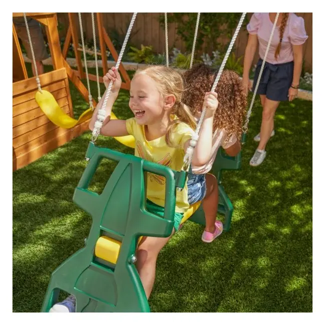 Spatiu de joaca din lemn de cedru kidkraft ridgeview deluxe clubhouse, complet echipat, pentru 9 copii - okekkf270855e