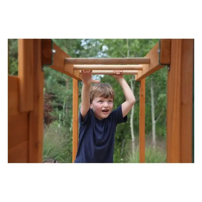 Spatiu de joaca din lemn de cedru kidkraft ridgeview deluxe clubhouse, complet echipat, pentru 9 copii - okekkf270855e
