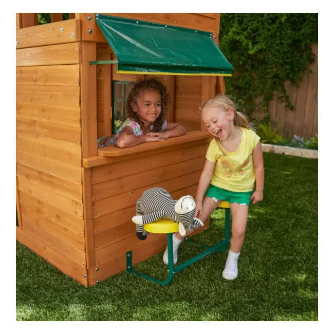 Spatiu de joaca din lemn de cedru kidkraft ridgeview deluxe clubhouse, complet echipat, pentru 9 copii - okekkf270855e