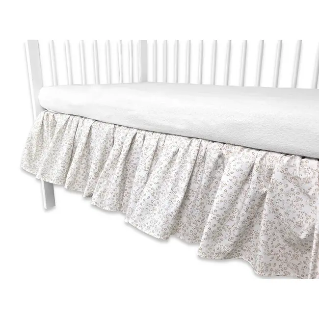 Volanas pentru saltea de patut, MimiNu, Premium, 120x60 cm, Din bumbac certificat Oeko Tex Standard 100, Meadow BYN6426972031233