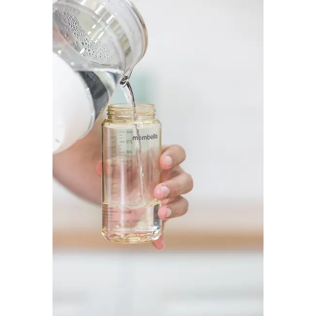 Biberon Anti-colici Mombella PPSU, 300 ml, cu Tetină Silicon L - Flux Rapid  (6-9 Luni) - Old Rose KRTM01836
