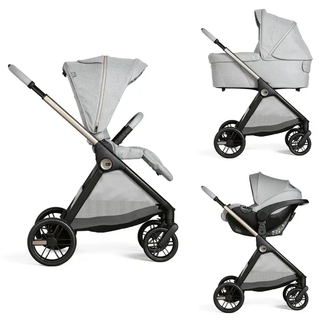 Carucior copii 3 in 1 Chicco Bellagio, Lunar Rock (gri deschis), 0luni+ CHC8713640+8713740+8714640-8