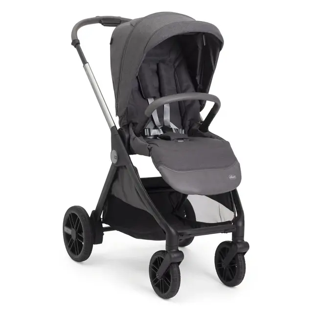 Carucior copii 3 in 1 Chicco Bellagio 2, Black Satin (negru), First Seat Recline, 0luni+ CHC8718345+8713745+8710045-8