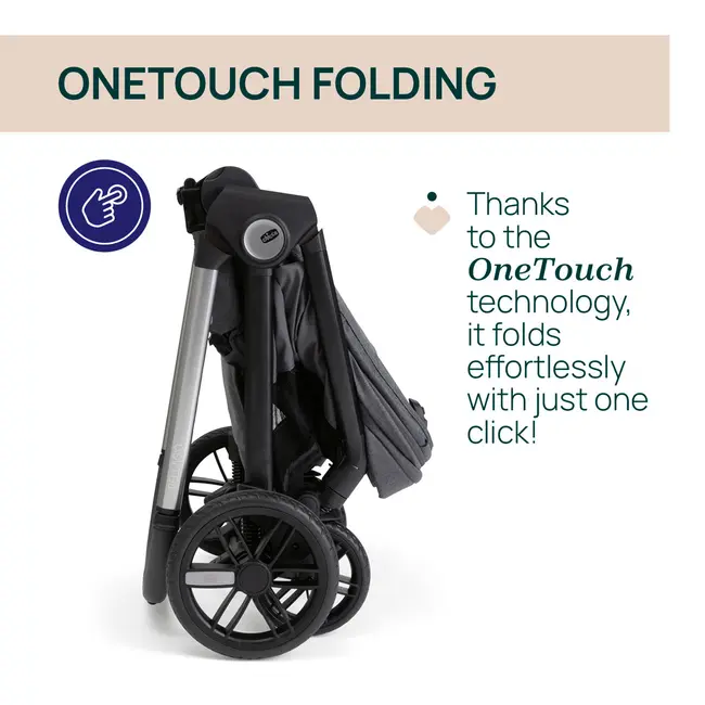 Carucior copii 3 in 1 Chicco Bellagio 2, Black Satin (negru), First Seat Recline, 0luni+ CHC8718345+8713745+8710045-8