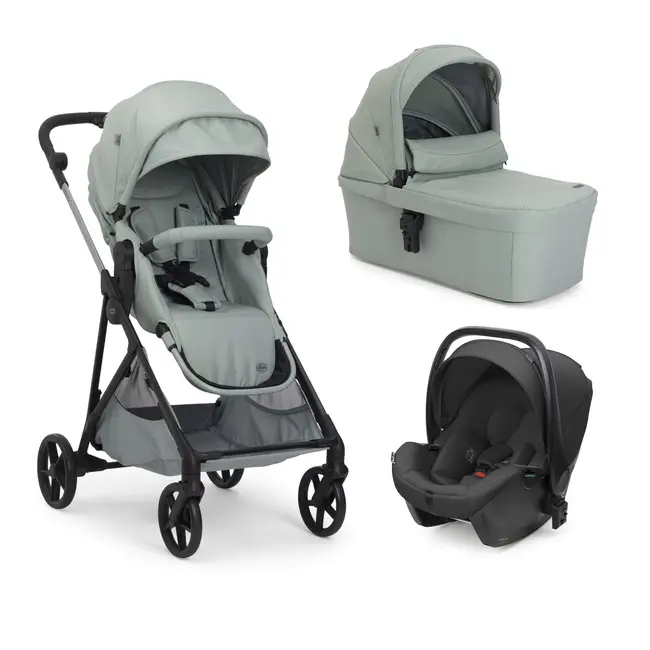 Carucior copii 3 in 1 Chicco Seety, cu scaun auto Kory Plus I-Size, Sage (Verde), 0luni+ CHC8709776+8709876+8714645-8