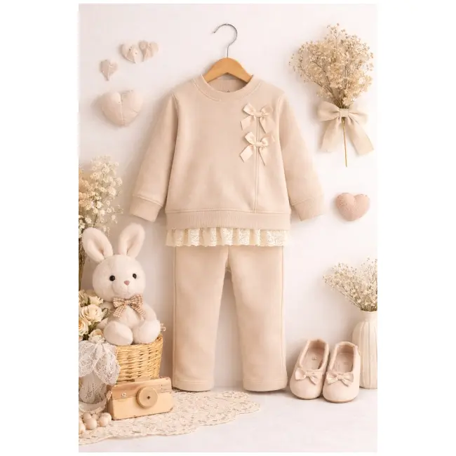 Costum bebe 2 piese fete bumbac funde elegante - bymurat bb10222-1