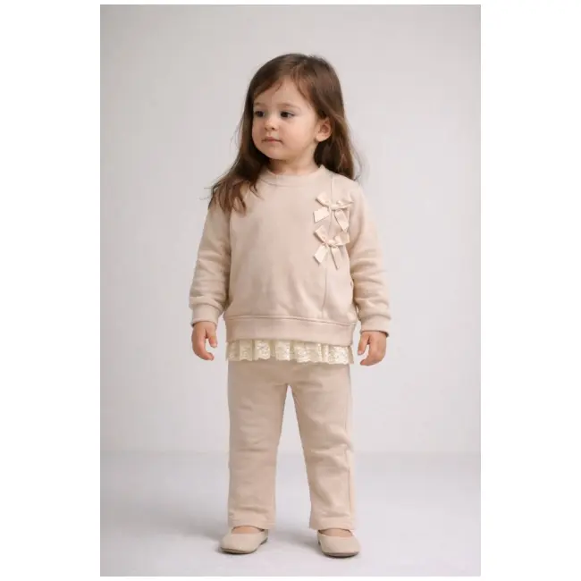 Costum bebe 2 piese fete bumbac funde elegante - bymurat bb10222-1