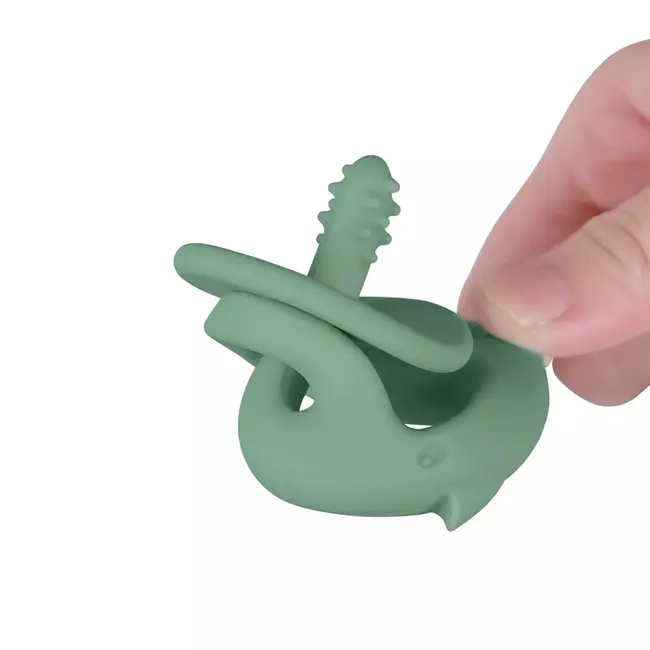 Inel gingival din silicon, Mombella - Elefant Verde KRTM00509