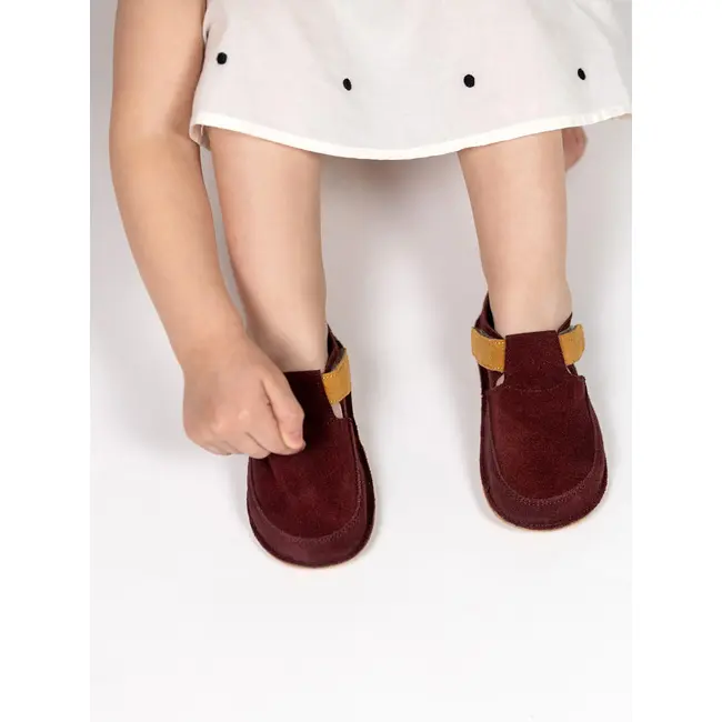 Sale pantofi barefoot erda burgundy