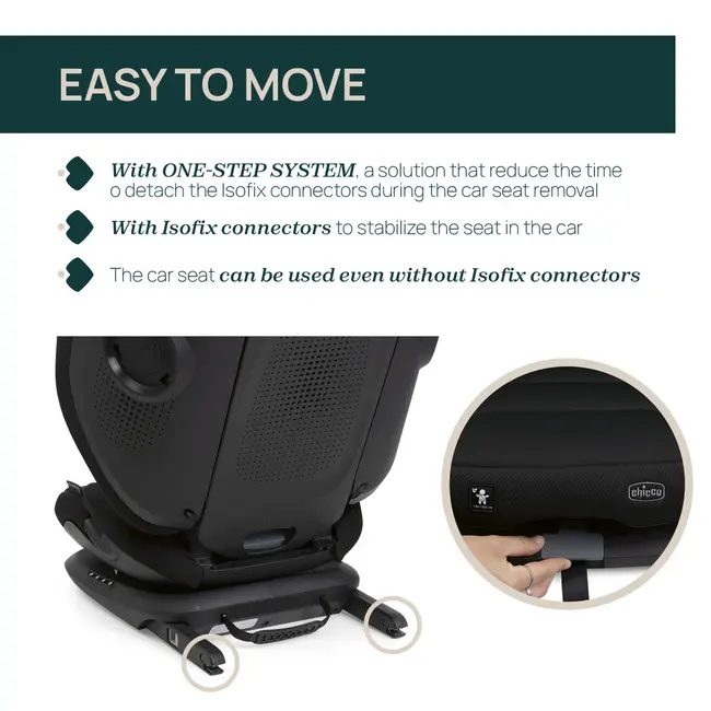 Scaun auto Chicco Fold&Go I-Size Isofix, PoshBlack (Negru), 100-150cm, 3-12ani CHC8711733-8
