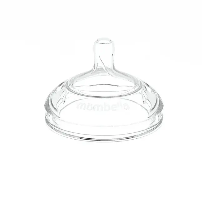 Tetină Anti-colici din silicon Mombella Breast Like, Flux Mediu (Mărimea M) - Ivory KRTM01853
