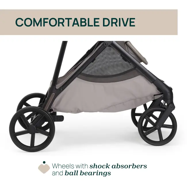 Carucior copii 3 in 1 Chicco Seety, cu scaun auto Kory Plus I-Size, Sandshell (Bej), 0luni+ CHC8709743+8709843+8714645-8