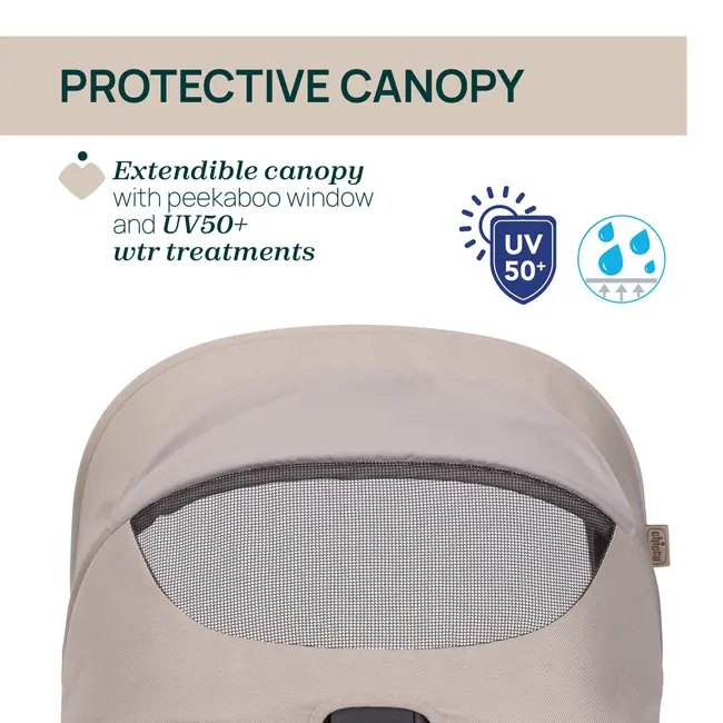 Carucior copii 3 in 1 Chicco Seety, cu scaun auto Kory Plus I-Size, Sandshell (Bej), 0luni+ CHC8709743+8709843+8714645-8