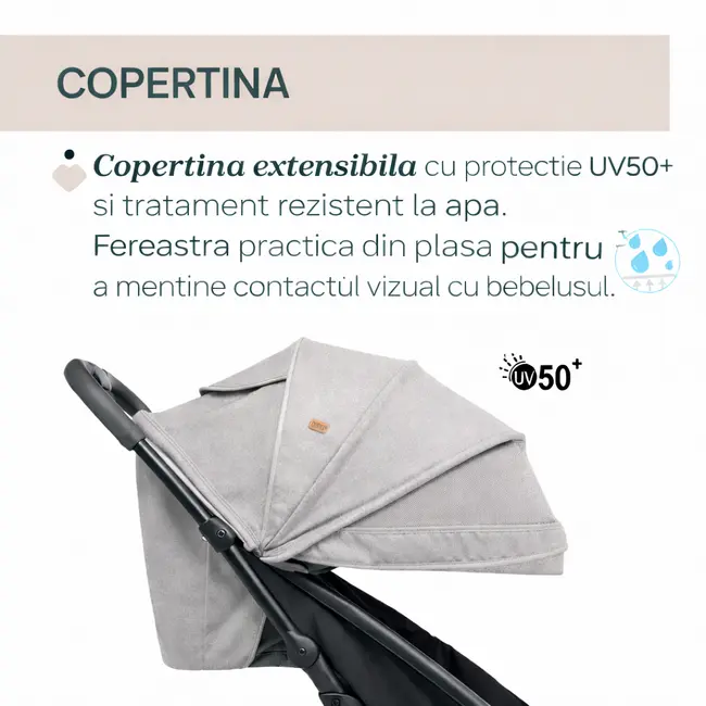 Carucior sport Chicco Glee, Sandshell (Bej), 0luni+ CHC8706843-8