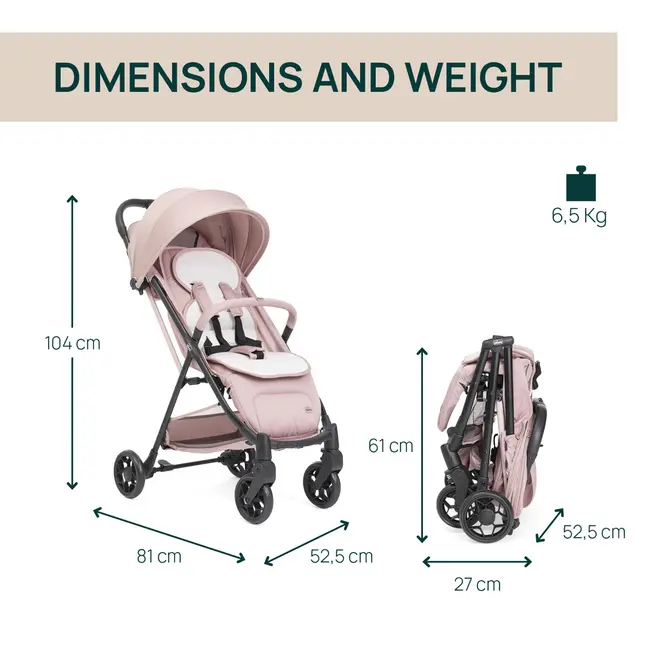 Carucior sport Chicco Taormina, Blush (Roz), 0luni+ CHC8715942-8