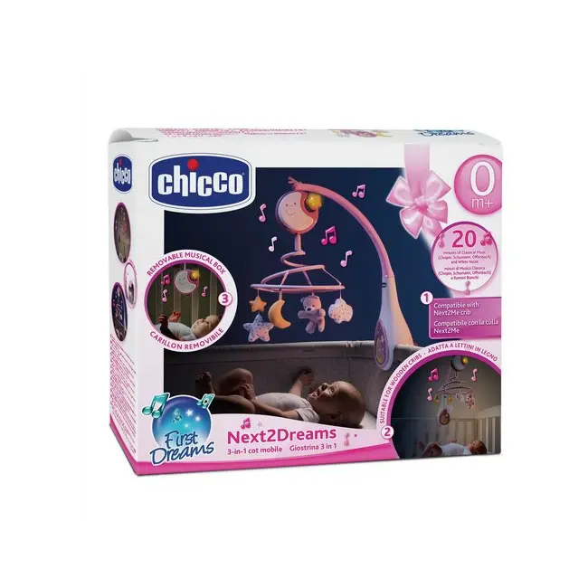 Carusel muzical Chicco Next 2 Dreams, Roz, 0luni+ CHC076271-1