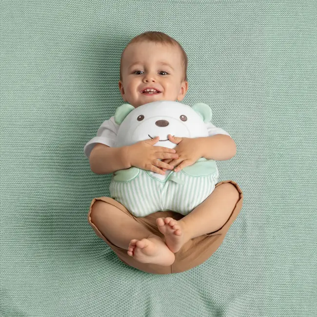 Jucarie ursulet de plus Chicco First Dreams pentru relaxare si meditatie, verde, 0luni+ CHC1226600-1