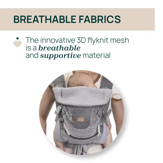 Marsupiu ergonomic multifunctional Chicco Airy Hip Fit 3 in 1, Pebble (Gri), 0 luni+ CHC8718812-8